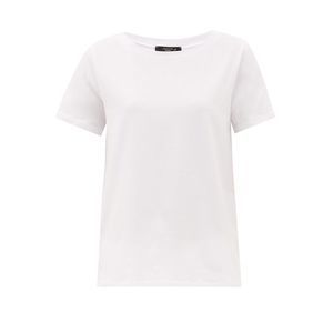 WEEKEND Womens Ivory Short Sleeve Scoop Neck Sweater M